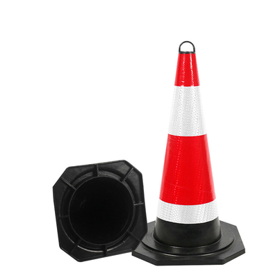 Lower Price Red And White Reflective Rubber Traffic Safety Cones