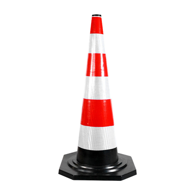 28in White And Red Color Stackable Traffic Cone For Road Safety