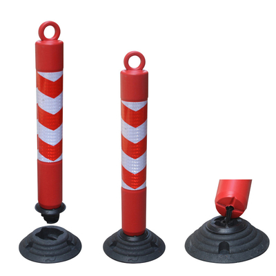 Traffic Parking 1m Removable Base PVC Warning Delineator Post