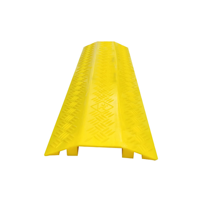Yellow Black Heavy Duty Ramp Humps Rubber 5 4 3 2 Channel Cable Protector with 1