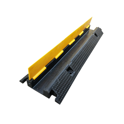 Yellow Black Heavy Duty Ramp Humps Rubber 5 4 3 2 Channel Cable Protector with 1