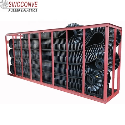 EP400/3.EP500/4 Rubber Sidewall Conveyor Belt for Steep Angle Inclining and Unloading