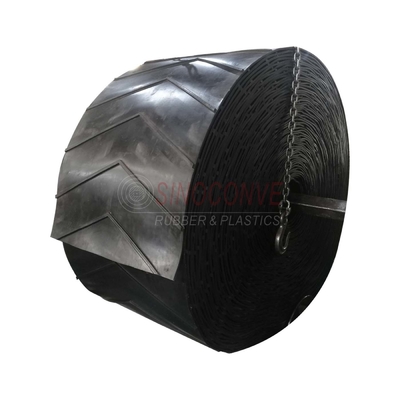 Customized Fabric Type 3 Ply Ribbed EP Polyester Chevron Conveyor Belt for Coal Mine
