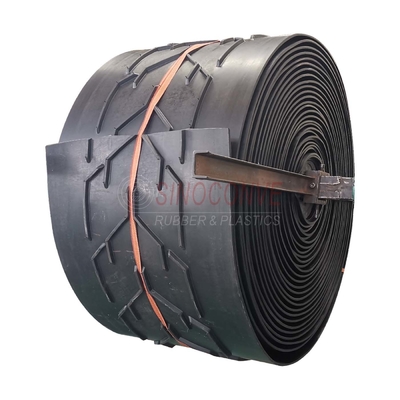 Customized Thickness Cotton Canvas Chevron Conveyor Belt for Heavy-Duty Applications