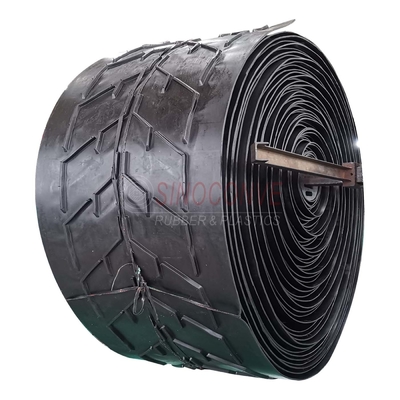 Customized Thickness Cotton Canvas Chevron Conveyor Belt for Heavy-Duty Applications