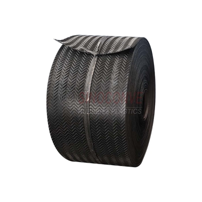 Customized Thickness Cotton Canvas Chevron Conveyor Belt for Heavy-Duty Applications