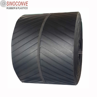 Customized Thickness Cotton Canvas Chevron Conveyor Belt for Heavy-Duty Applications