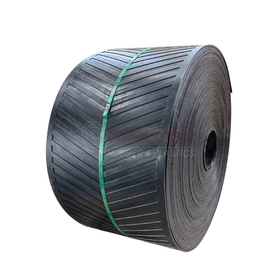 Customized Fabric Type 3 Ply Rubber Chevron Conveyor Belt for Mining 10Mpa-24Mpa Concave