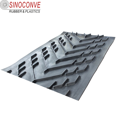 Customized Fabric Type 3 Ply Rubber Chevron Conveyor Belt for Mining 10Mpa-24Mpa Concave