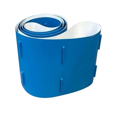 Customized Blue Sidewall Cleat Chevron Edge Flat PVC Conveyor Belt