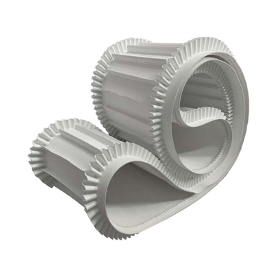 ISO9001 Standard Customized White Sidewall Cleat Chevron Edge Flat PVC Conveyor Belt