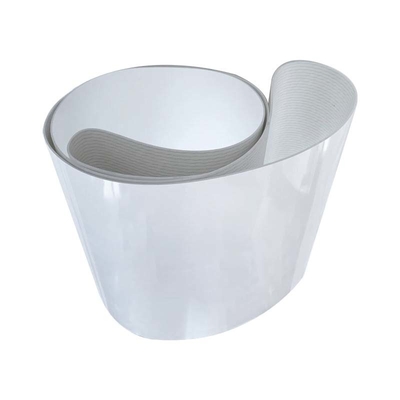ISO9001 Standard Customized White Sidewall Cleat Chevron Edge Flat PVC Conveyor Belt