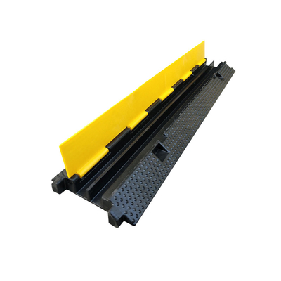 Yellow Black Heavy Duty Ramp Humps Rubber 5 4 3 2 Channel Cable Protector with 1